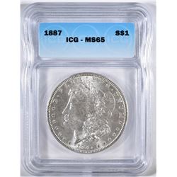 1887 MORGAN DOLLAR ICG MS-65