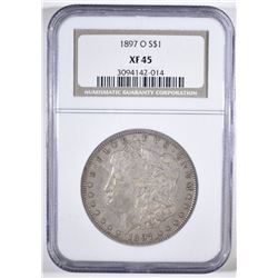 1897-O MORGAN DOLLAR NGC XF-45