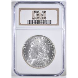 1898 MORGAN DOLLAR NGC MS-64