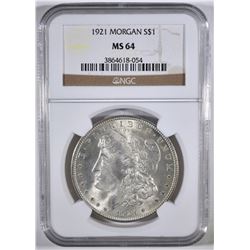 1921 MORGAN DOLLAR NGC MS-64