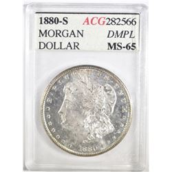 1880-S MORGAN DOLLAR ACG GEM BU DMPL