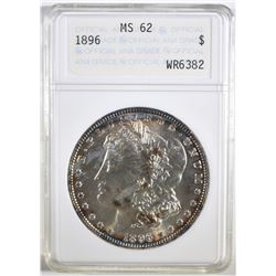 1896 MORGAN DOLLAR ANACS MS-62