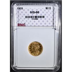 1903 $2.50 GOLD LIBERTY RNG SUPERB GEM BU