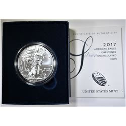 2017-W SILVER EAGLE BU BOX AND CERT