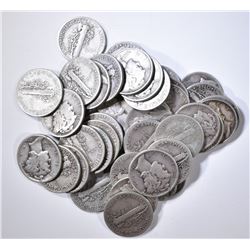 $4.00 FACE VALUE 90% SILVER MERCURY DIMES