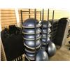 Image 1 : LOT OF 18 BOSU BALLS WITH MOBILE RACK