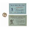 Image 1 : Mickey Mouse Club Button and (2) Membership Cards.