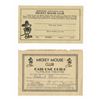 Image 1 : Mickey Mouse Club Application and Pass.