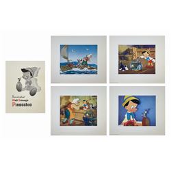 Pinocchio Premiere Portfolio with (4) Lithographs.