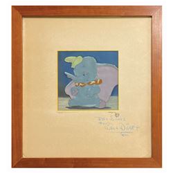 Walt Disney Signed Dumbo Original Production Cel.