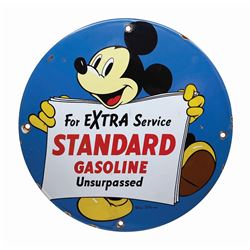 Standard Gasoline Mickey Mouse Metal Sign.