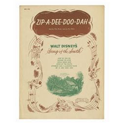 The Song of the South "Zip-A-Dee-Doo-Dah" Sheet Music.