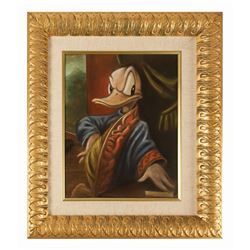 Original Donald Duck Painting from Disneyland TV Show.