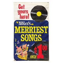  Walt Disney's Merriest Songs  Advertising Banner.