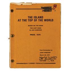 Island at the Top of the World Hand-Written Script.