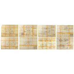 Set of (8) The Apple Dumpling Gang Set Design Prints.