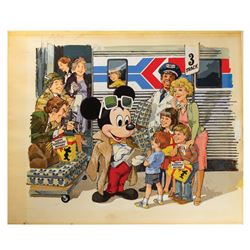 Mickey Mouse's 50th Birthday Original Painting.