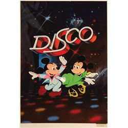 Original Mickey Mouse Disco Theater Illustration Art.