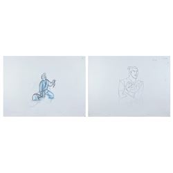 Pair of Mulan Production Drawings.