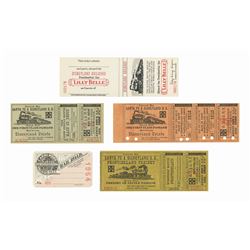 Collection of (5) Walt Disney Railroad Tickets.