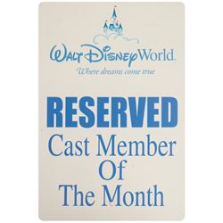 Cast Member of the Month Parking Sign.