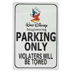 Imagineering Only Parking Sign.