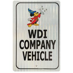 Walt Disney Imagineering Company Vehicle Parking Sign.