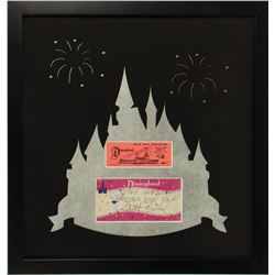 Walt Disney Signed Disneyland Envelope with Ticket.