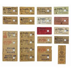 Set of (16) 1950s-70s Attraction Ticket Stubs.