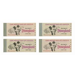 Set of (4) Complete Disneyland Ticket Books.