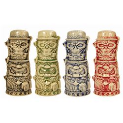 Set of (4) Trader Sam’s Hitchhiking Ghost Tiki Mugs.