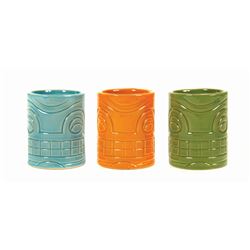 Set of (3) Trader Sam’s Grog Grotto Rum Flight Mugs.