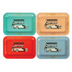Collection of (4) Disneyland Omnibus Tin Trays.