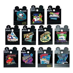 Collection of (11) Disneyland Attraction Series Pins.