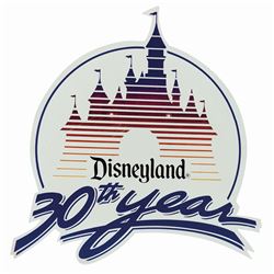 Disneyland 30th Anniversary Lamppost Sign.