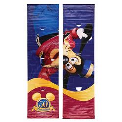 Pair of Goofy Disneyland 50th Anniversary Banners.