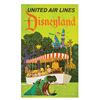 Image 1 : Disneyland United Airlines Travel Poster.