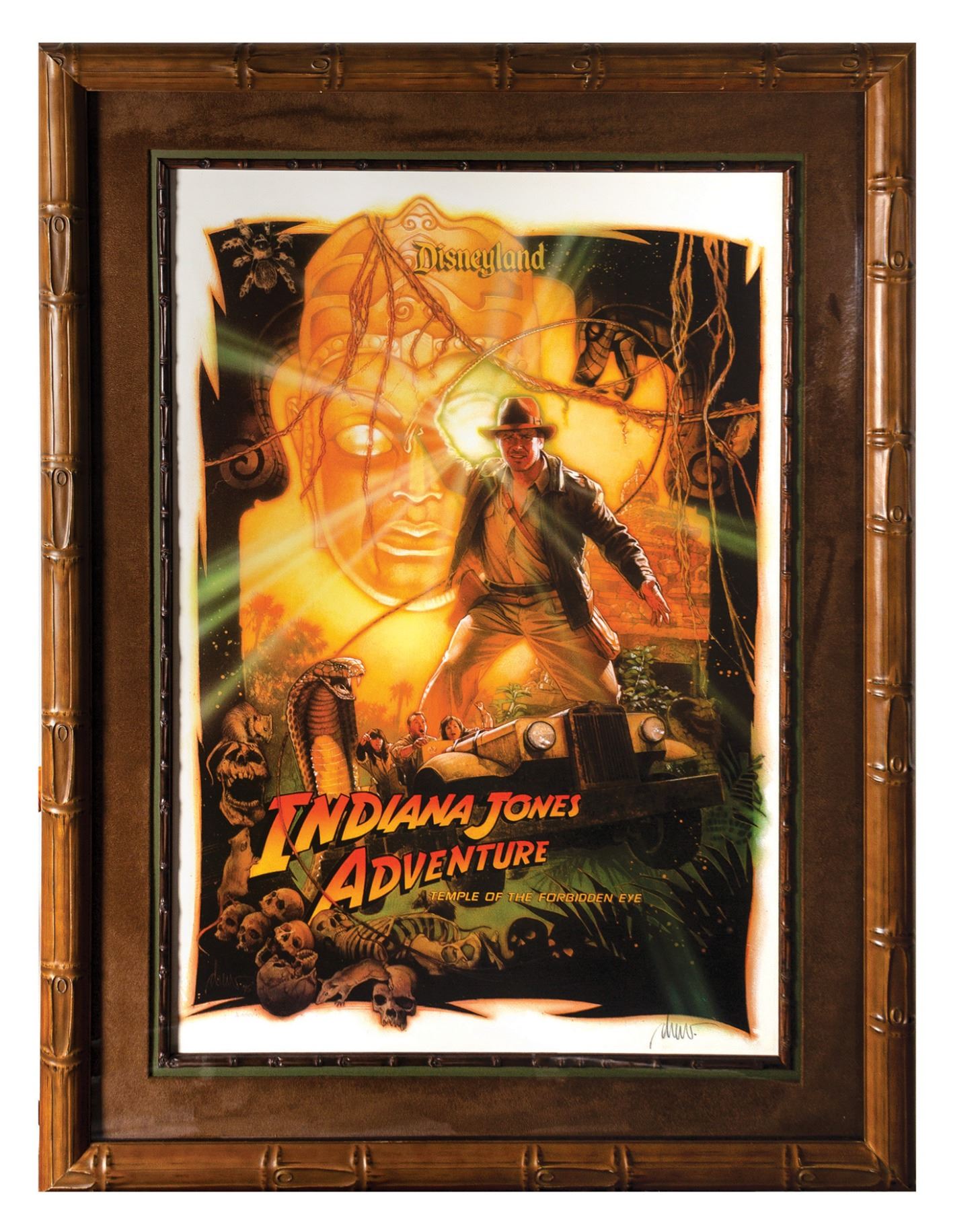Drew Struzan Signed Indiana Jones Attraction Poster. - Van Eaton