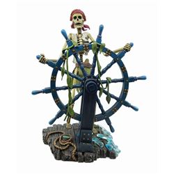 Pirates of the Caribbean Skeletal Helmsman Figure.