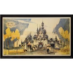 Herb Ryman Sleeping Beauty Castle Lithograph.