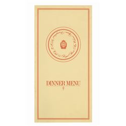 Early Club 33 Menu.