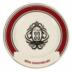 Club 33 Limited Edition Plate.