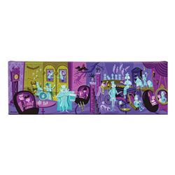 31 Ghosts Haunted Mansion Shag Canvas Wrap.