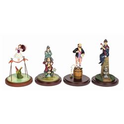 Set of (4) Haunted Mansion Stretching Portrait Figures.