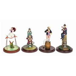 Set of (4) Haunted Mansion Stretching Portrait Figures.