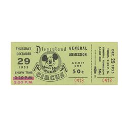 Complete Mickey Mouse Club Circus Admission Ticket.