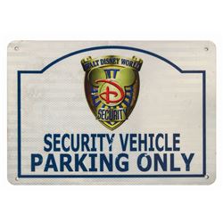 Walt Disney World Security Parking Sign.