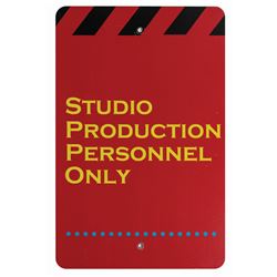 Studio Production Personnel Only Sign. - Van Eaton Galleries