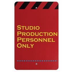 Studio Production Personnel Only Sign.