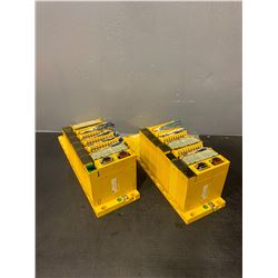 (2) - FANUC A03B-0819-C011 RACKS WITH MODULES AS SHOWN